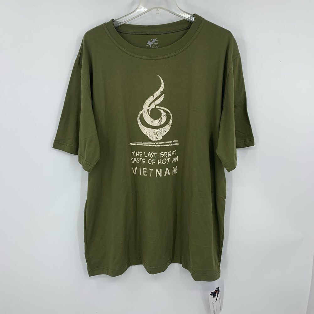 🩵 HOT CHILI green Vietnam tee Men's XXL pull over t shirt
